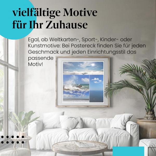 Harmonie am Meer: Poster "Himmel & Meer" - Ruhe & Entspannung.