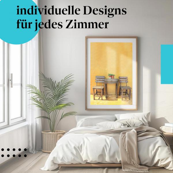 Schlafzimmer Deko: Sonnenschein mit "Sitzecke" Poster