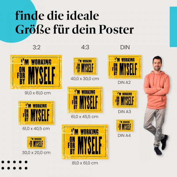 "Ich arbeite an mir selbst": Poster - Selbstentwicklung & Eigeninitiative