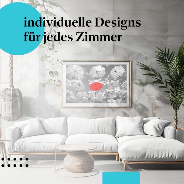 Schlafzimmer Deko: "Individualität" Poster: Sei einzigartig - ein Mutmacher für Ihr Zuhause.