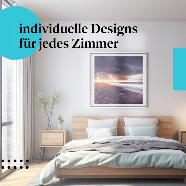 Schlafzimmer Deko: "Island" Poster: Die raue Schönheit des Nordens.