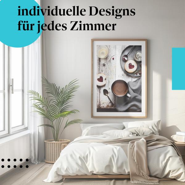 Schlafzimmer Deko: "Kaffee & Kekse" Poster: Für alle Kaffeeliebhaber.