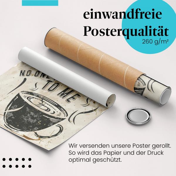 Gerolltes Poster "I love mornings". Der perfekte Start in den Tag, sicher verpackt.