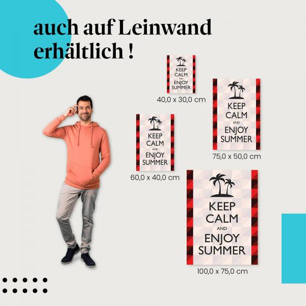 "Enjoy Summer": Leinwandbild. Spruch, wähle deine Größe!