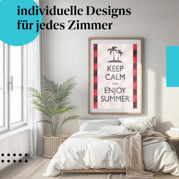 Schlafzimmer Deko: "Sommer" Poster: Urlaubsfeeling & gute Laune - perfekt fürs Schlafzimmer.