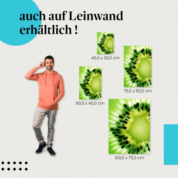 "Kiwi" Leinwandbild. Ideale Größe, setze Akzente mit Kunst in deinem Zuhause!