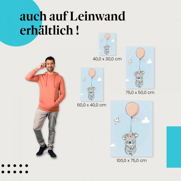 Koala: Leinwandbild. Ballon, "With Love".