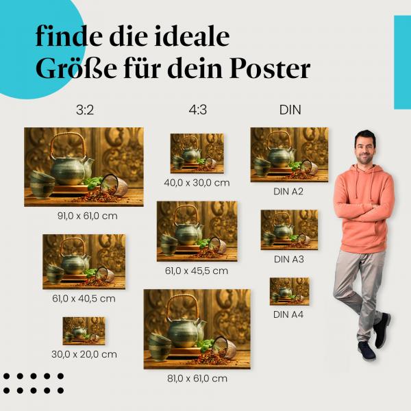 Kräutertee Poster: Entspannende Atmosphäre - jetzt Postergröße wählen.