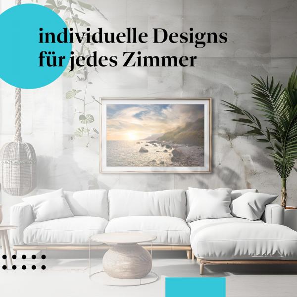 Schlafzimmer Deko: "Küstenlandschaft" Poster: Traumhafte Stimmung - perfekt fürs Schlafzimmer.