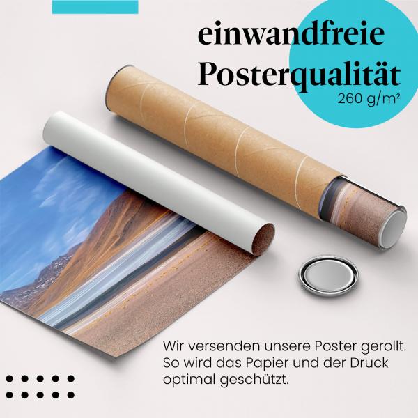 Gerolltes Poster "Atacamawüste" - Landschaft & Farben, sicher verpackt.