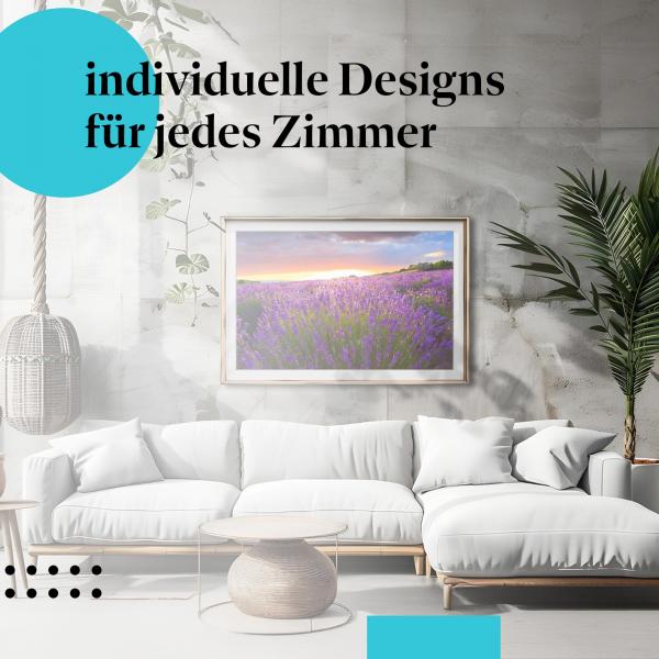 Schlafzimmer Deko: Lavendel-Duft mit "Lavendelfeld" Poster