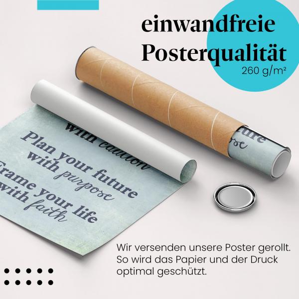 Gerolltes Poster "Weise Entscheidungen" - Weisheit für's Leben, sicher verpackt.