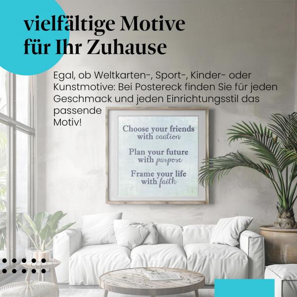 "Wähle weise, plane, gestalte": Poster - Motivation & Lebenshilfe.