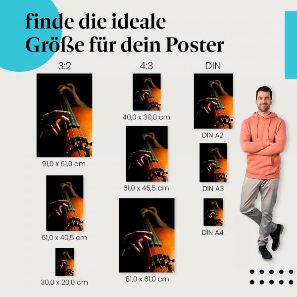 Cellist Poster: Klassische Musik - jetzt Postergröße wählen.