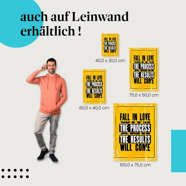 Leinwandbild "Verliebe dich in den Prozess": Inspiration & Motivation