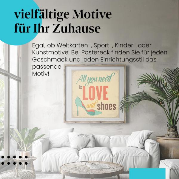 "Liebe & Schuhe": Typo-Poster - stylisch & witzig zugleich!