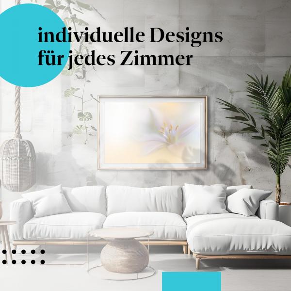 Schlafzimmer Deko: "Lilie" Poster: Zarte Schönheit & Unschuld - perfekt fürs Schlafzimmer.