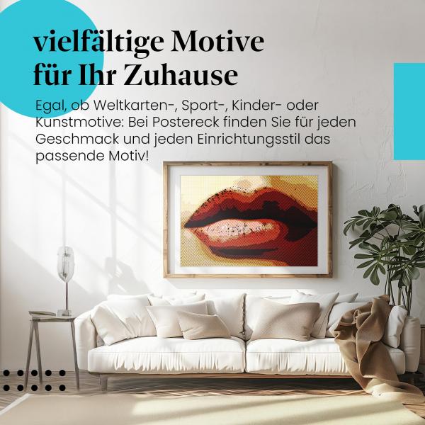 Dieses Leinwandbild ist ein Hingucker und versprüht Pop-Art Flair.