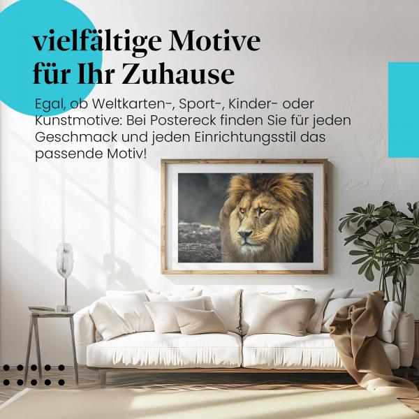 "König der Tiere": Poster "Löwe" - Macht & Wildheit, beeindruckend!