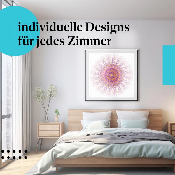 Entspannung & Harmonie: Kunstdruck "Mandala" - für Meditation & Ruhe.