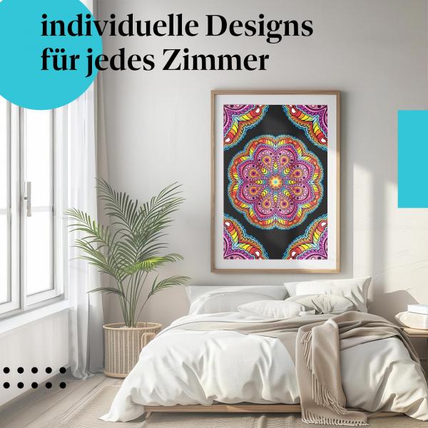 "Mandala" Poster: Entspannung und Ruhe - auch im Schlafzimmer!