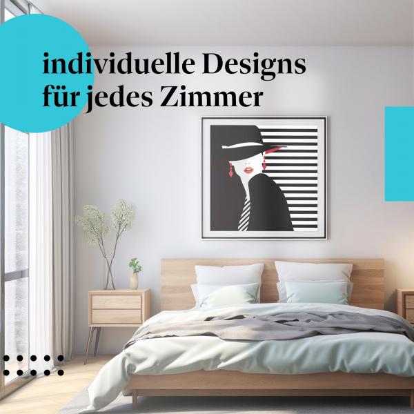 "Minimalistisches Portrait": Kunstdruck - Deko für Design-Liebhaber.