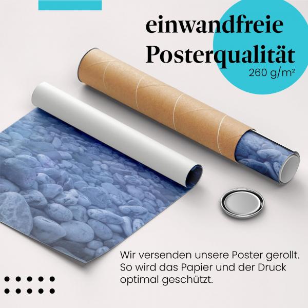 Gerolltes Poster "Mondlicht am Meer". Nacht & Meer, sicher verpackt.