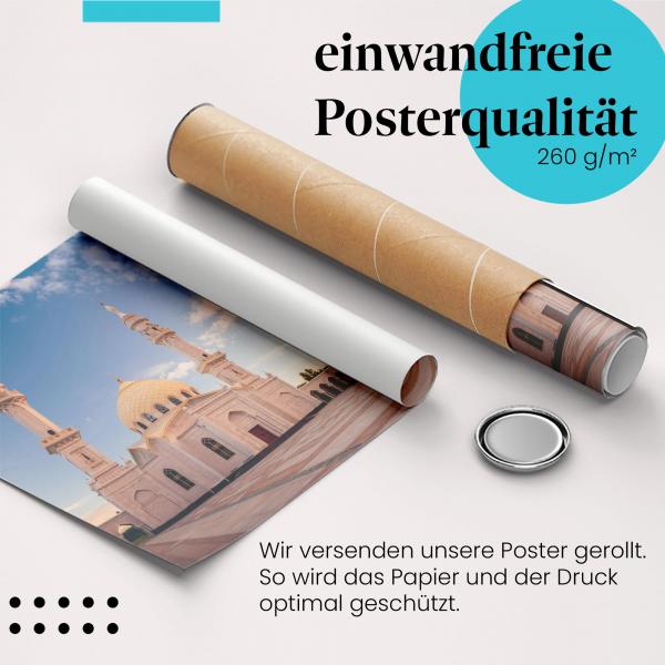 Gerolltes Poster "Moschee" - Islamische Kunst, sicher verpackt.