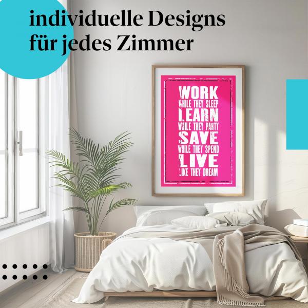 Schlafzimmer Deko: Erfolg mit "Motivation" Poster