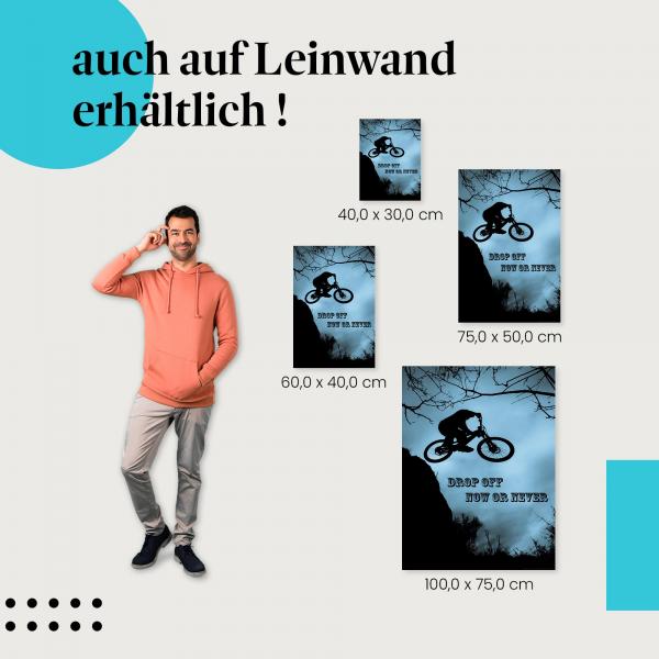 "Mountainbike Abenteuer" Leinwandbild. Ideale Größe für dein modernes Zuhause, setze Akzente mit Kunst!