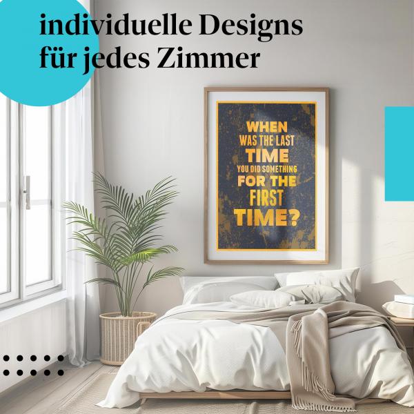 Motivations Poster: "Wage Neues" - Typografie Poster & Spruch