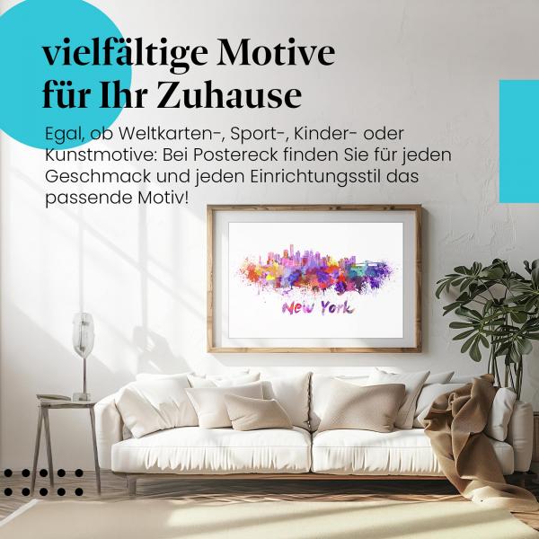 Dieses Leinwandbild ist ein Hingucker und bringt die Dynamik der Metropole in Ihr Zuhause.