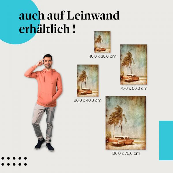 "Oldtimer" Leinwand. Ideale Größe für dein Zuhause - setze stilvolle Akzente mit Kunst!