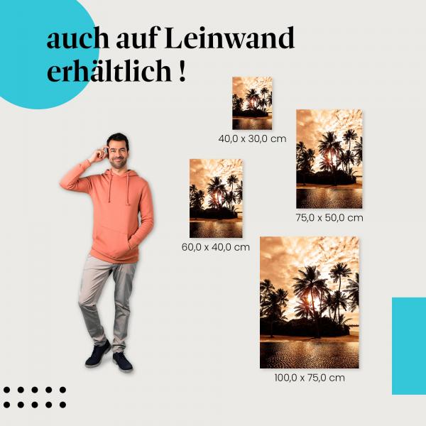 Leinwandbild "Palmen Silhouette": Urlaub & Entspannung