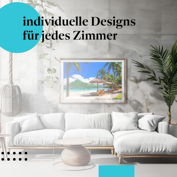 Schlafzimmer Deko: "Strand" Poster: Träumen Sie sich an einen paradiesischen Ort!