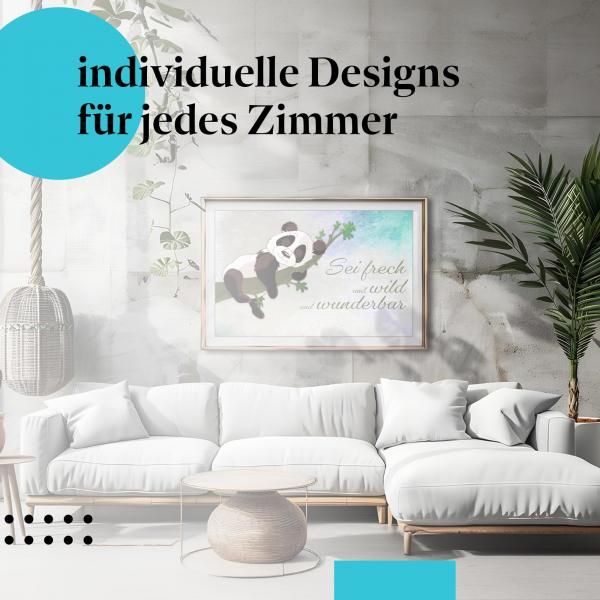 Schlafzimmer Deko: "Panda" Poster - Ein süßes Motiv - perfekt fürs Schlafzimmer.