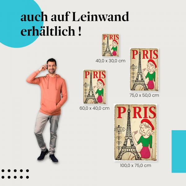 "Charme und Eleganz" Leinwandbild: Die Stadt der Liebe als Leinwanddruck