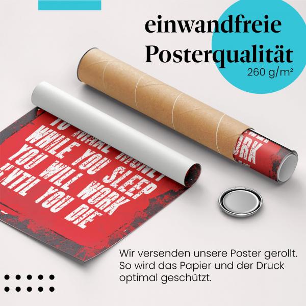 Gerolltes Poster "Passives Einkommen".