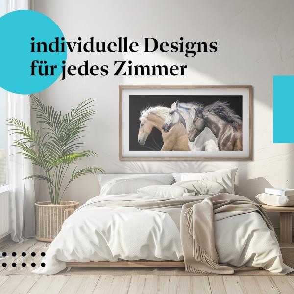 Schlafzimmer Deko: "Pferde" Poster - Freiheit & Dynamik - perfekt fürs Schlafzimmer.