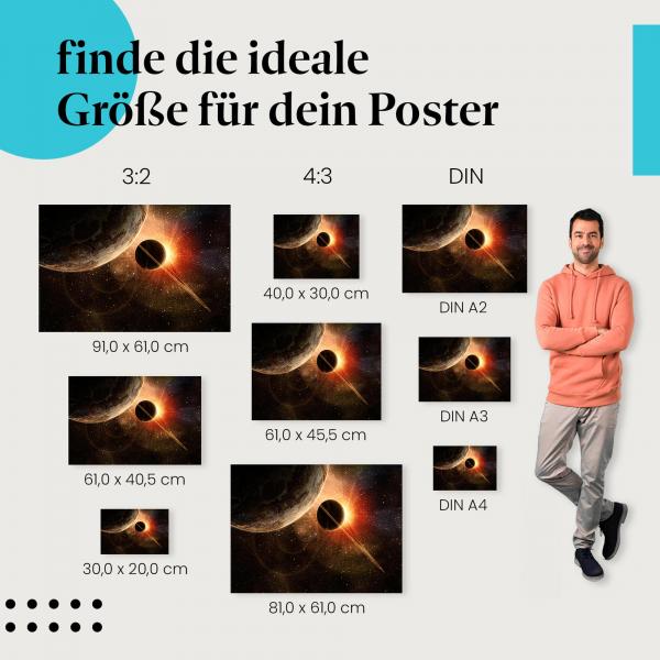 Alien-Sonnenaufgang Poster: Fantasievoller Weltraum!