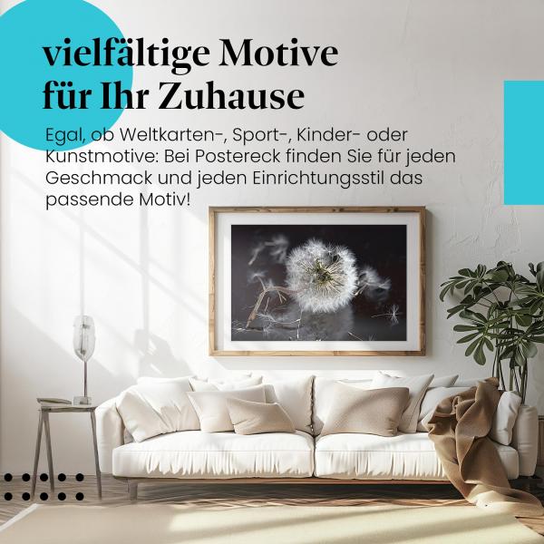 Leinwandbild "Pusteblume": Vergänglichkeit & Neuanfang - ein zartes Motiv.