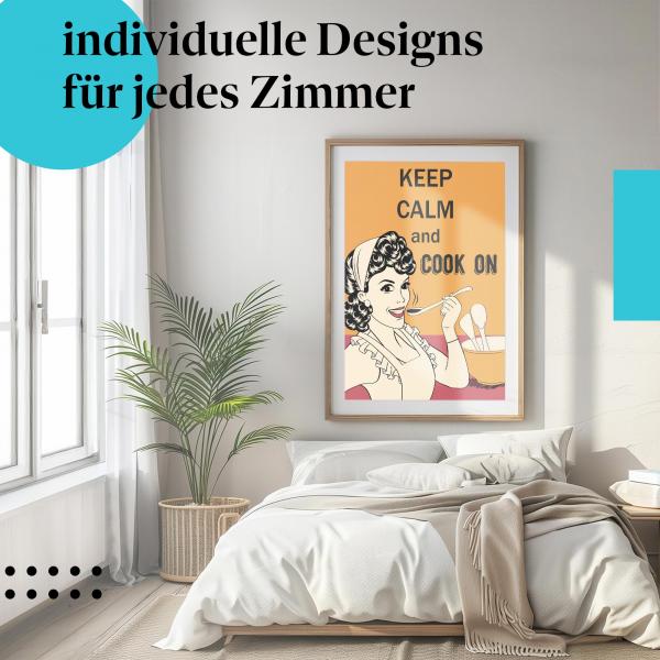 Schlafzimmer Deko: Küchenhumor mit "Retro Poster"