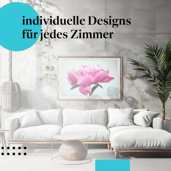 Schlafzimmer Deko: Zarte Blüten mit "Rosa Pfingstrose" Poster