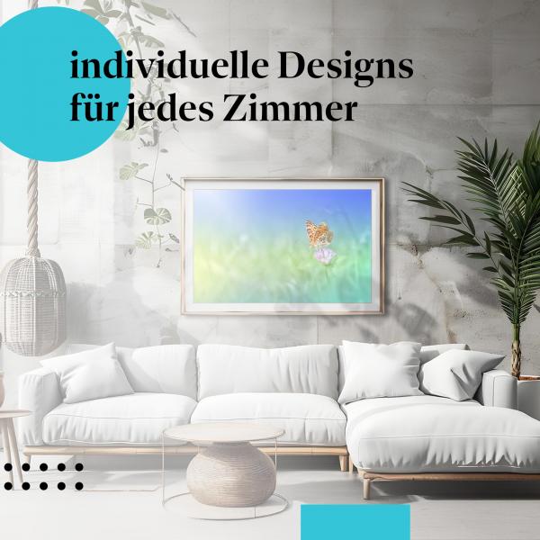 Schlafzimmer Deko: "Schmetterling" Poster - Ein Hauch von Sommer - perfekt fürs Schlafzimmer.