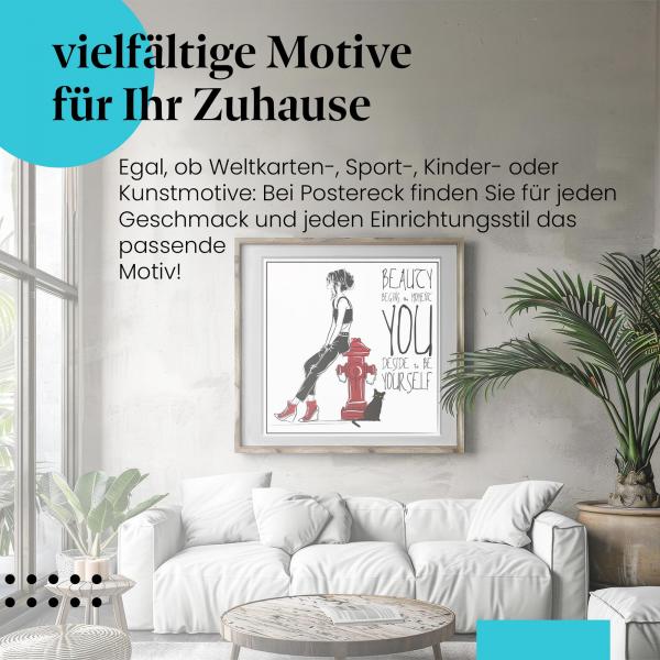 "Wahre Schönheit": Poster - Illustration, inspirierend & motivierend.