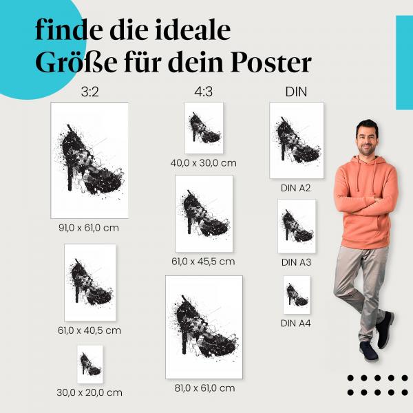 Schwarzer High Heel Poster: Modeposter - jetzt bestellen!