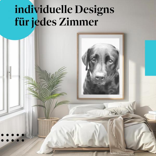 Schlafzimmer Deko: Hundeliebe mit "Labrador Portrait" Poster