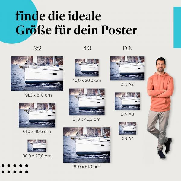 Segelboot auf dem Meer Poster: Maritime Deko - jetzt bestellen!