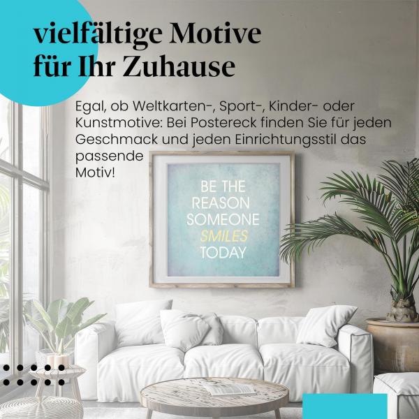 "Verbreite Freude": Poster mit Zitat - positive Energie für dein Zuhause!