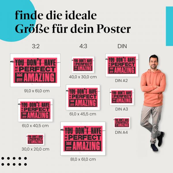 Entdecke deine Individualität: Poster "Sei du selbst und beeindrucke!"